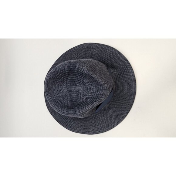Madewell Packable Fedora Straw Hat Navy M/L - Picture 2 of 12